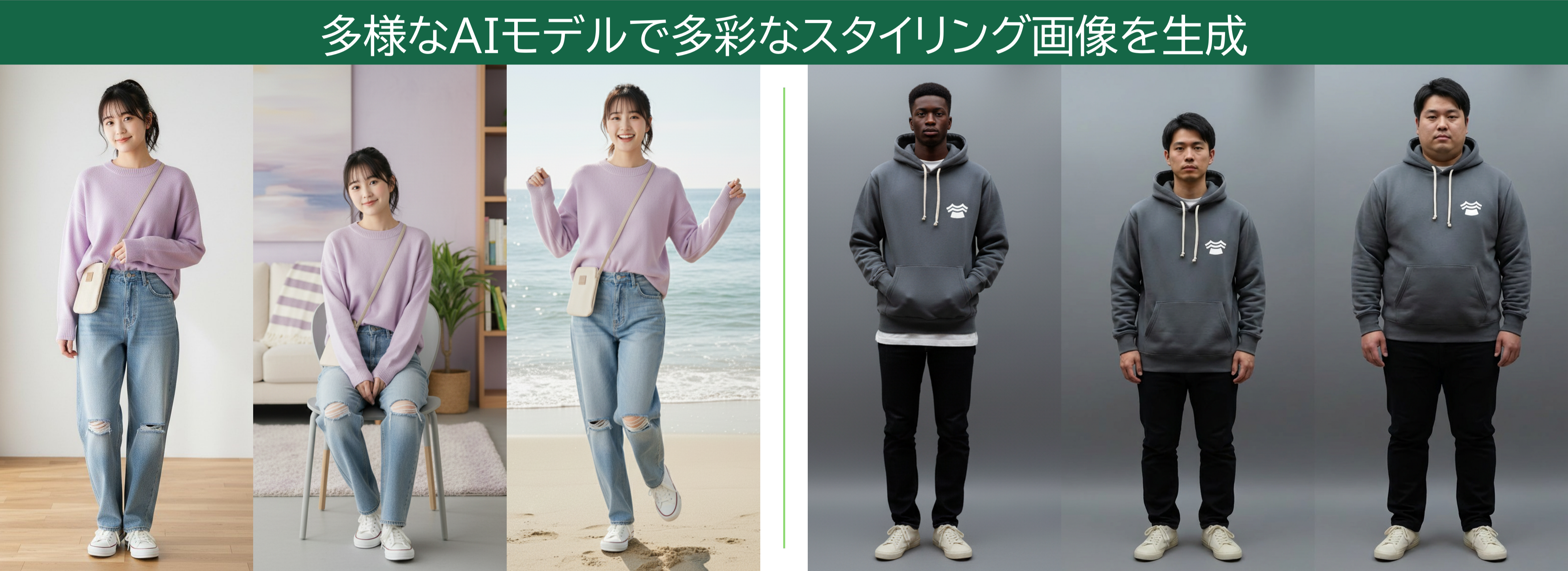 MIM for Businessで生成したスタイリング画像の例